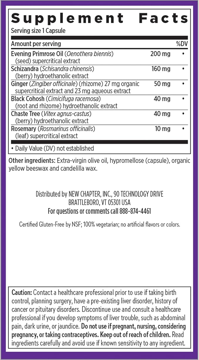 New Chapter Peri-Menopause Supplement - Estrotone Herbal Hormone-Balance Blend with Black Cohosh to Reduce Hot Flashes & Night Sweats - 30 ct Vegetarian Capsule