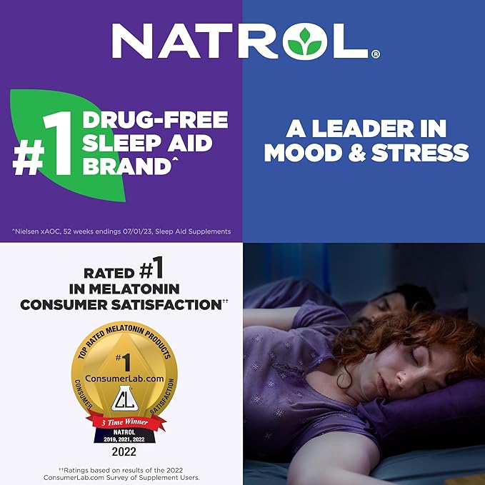 Natrol Fast Dissolve Melatonin 10 mg, Melatonin Supplements for Restful Sleep, Sleep Support for Adults, 100 Strawberry-Flavored Tablets, Up to a 100 Day Supply