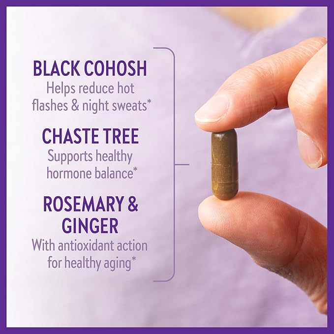 New Chapter Peri-Menopause Supplement - Estrotone Herbal Hormone-Balance Blend with Black Cohosh to Reduce Hot Flashes & Night Sweats - 30 ct Vegetarian Capsule