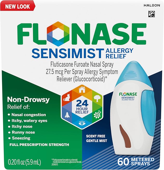 Flonase Sensimist Allergy Relief Nasal Spray 24-Hour Multi-Symptom 60 Sprays