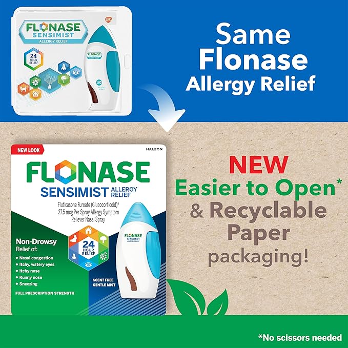 Flonase Sensimist Allergy Relief Nasal Spray 24-Hour Multi-Symptom 120 Sprays