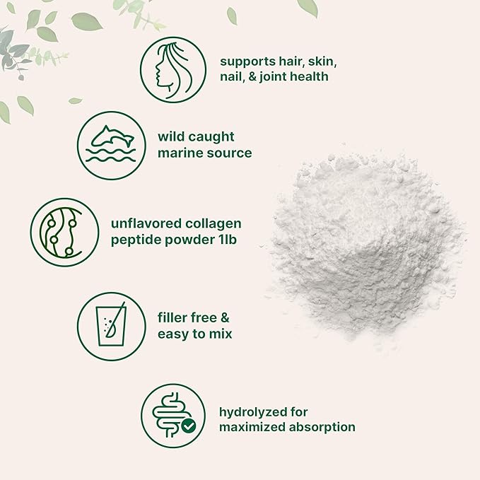 Micro Ingredients Marine Collagen Peptides, 1lb (37 Servings)