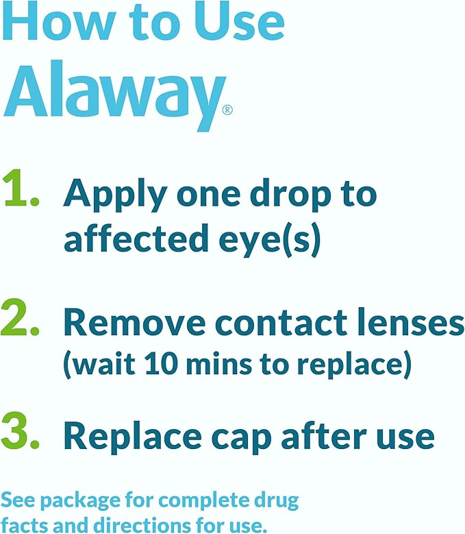 Alaway Antihistamine Eye Drops, Allergy Relief 12 Hours, 0.34 Fl